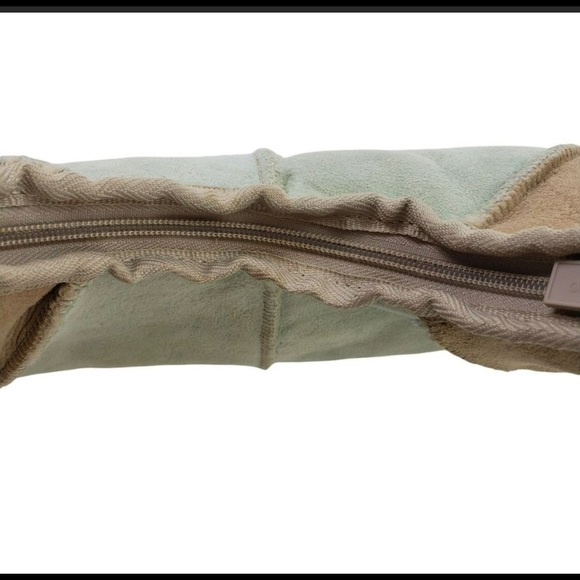 Ugg Millennial Green & Brown Suede Mini Hogo Bag w/ Shearling Fur - Picture 8 of 9